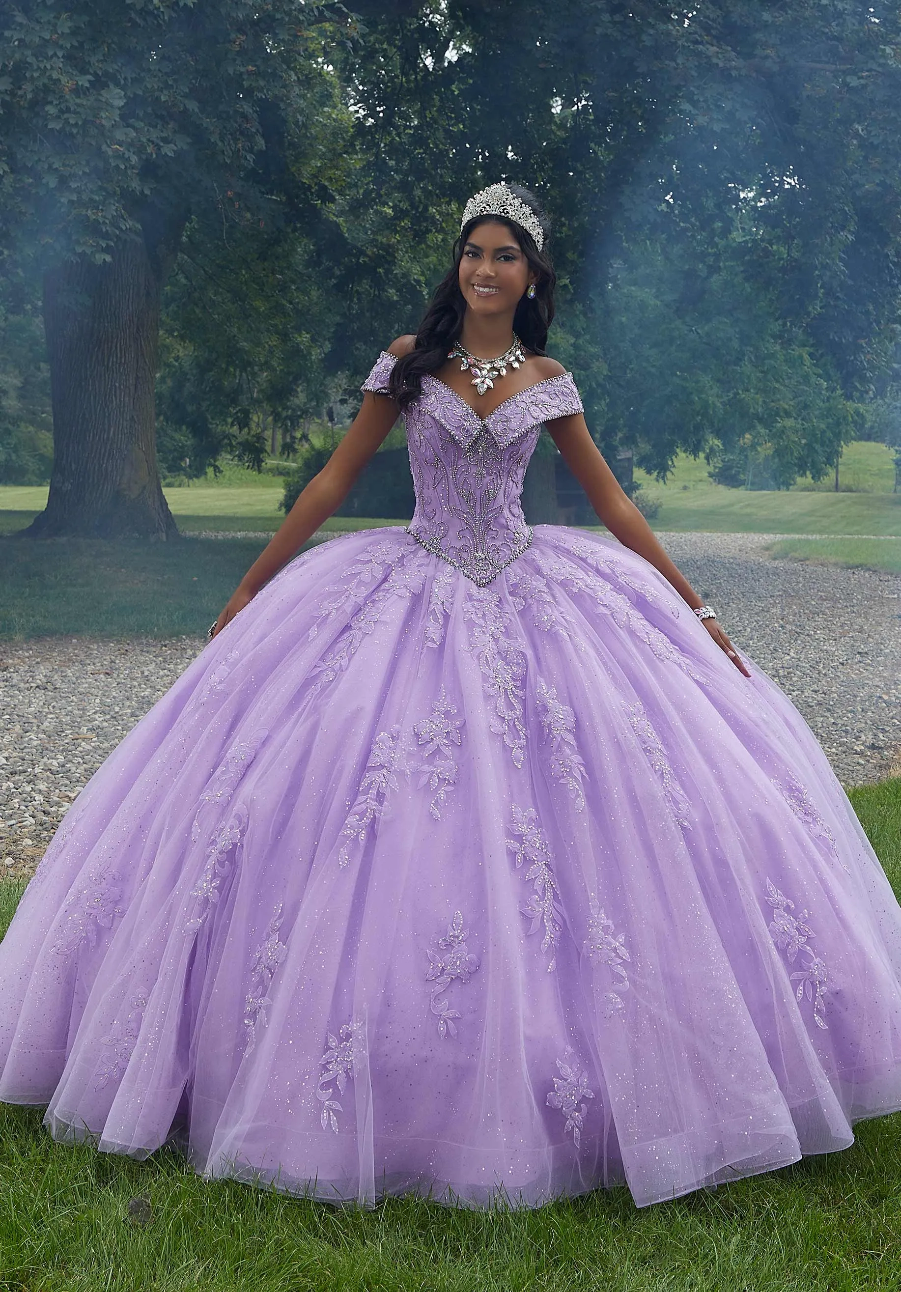 Princesa Morilee — Blush pink tulle princess gown